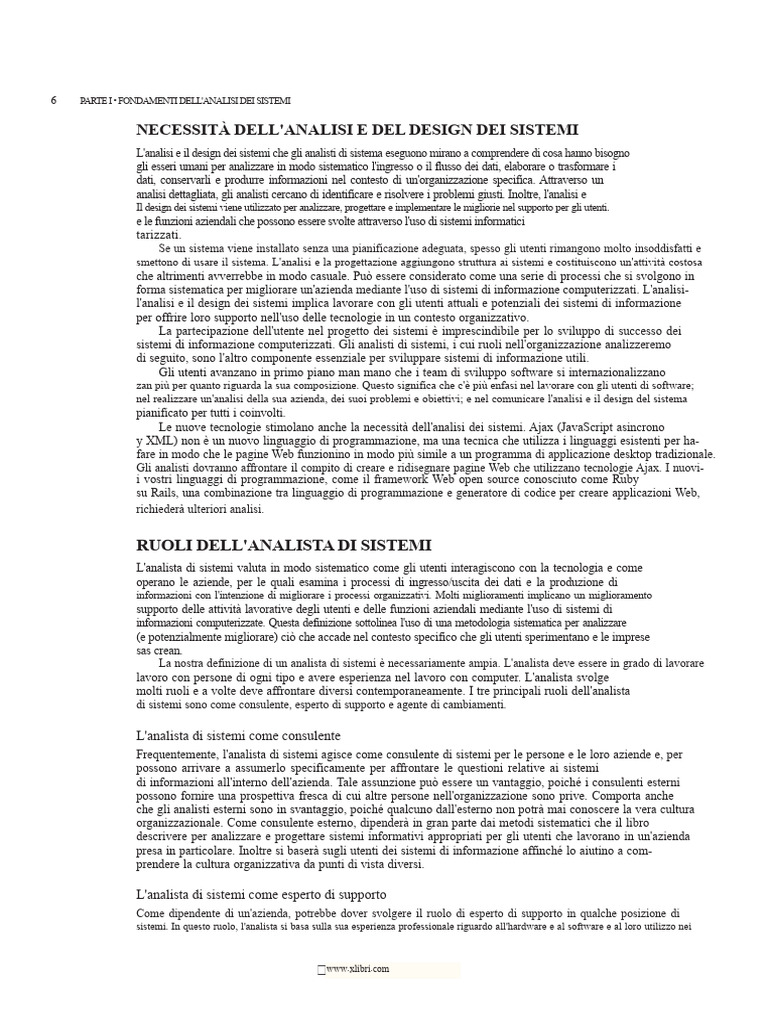 Info - Fondamenti Dell'analisi Dei Sistemi | PDF
