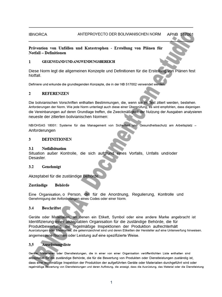 Apnb 517001 Def. Notfallplan | PDF