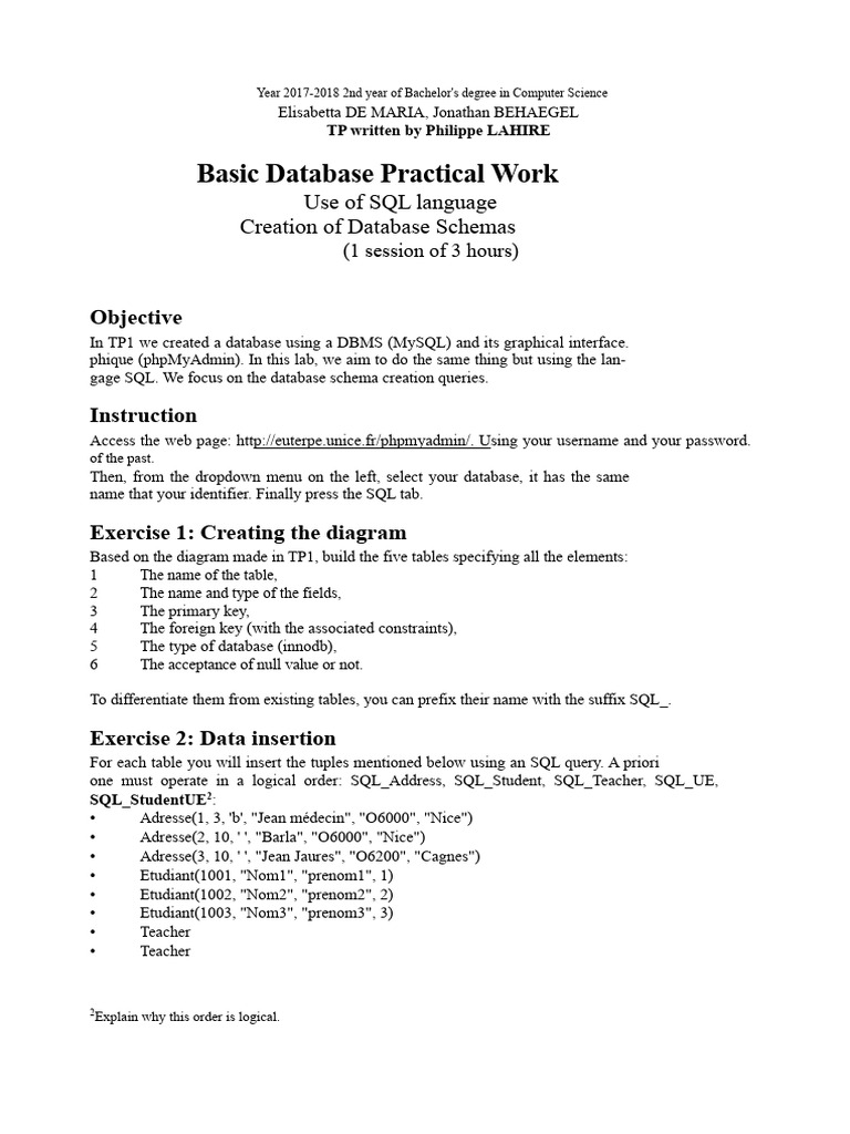 SQL Database Creation and Management | PDF | Databases | Sql