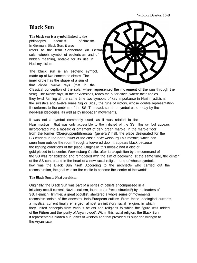 Black Sun: Symbol of Nazi Occultism | PDF | Occult | Nazi Germany