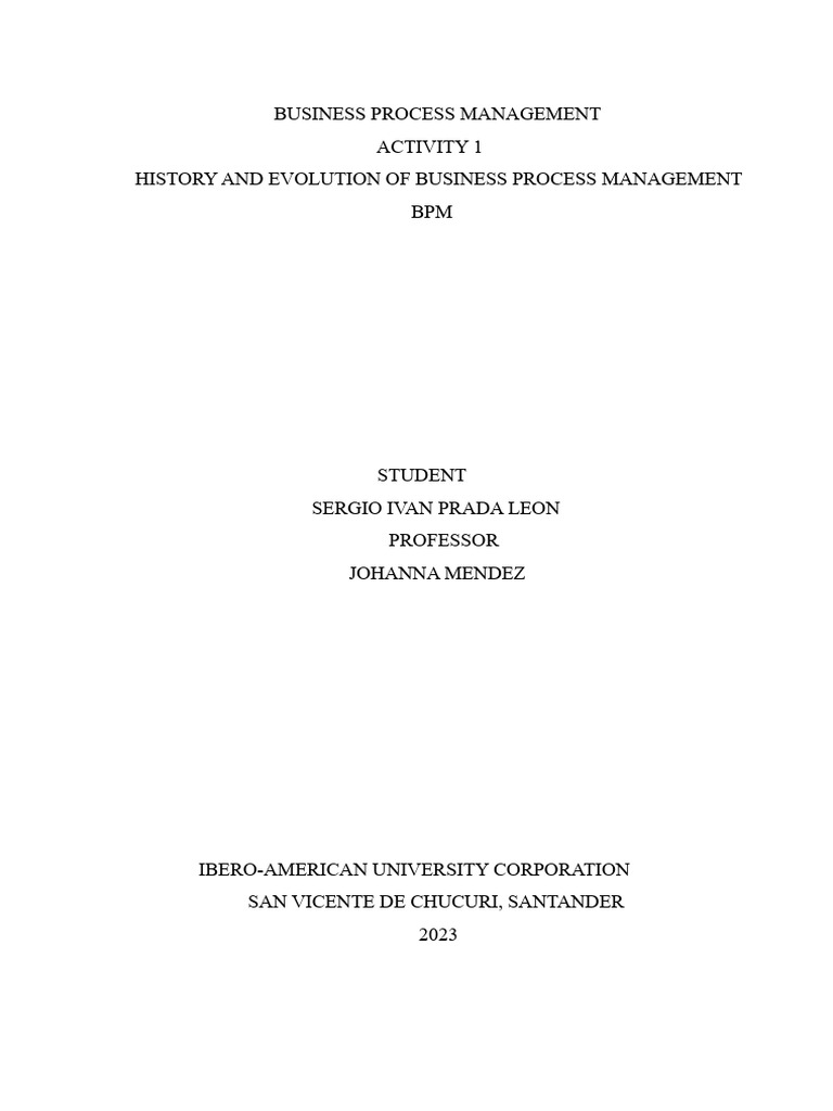 Activity 1 | PDF | Business Process Management | Business Process