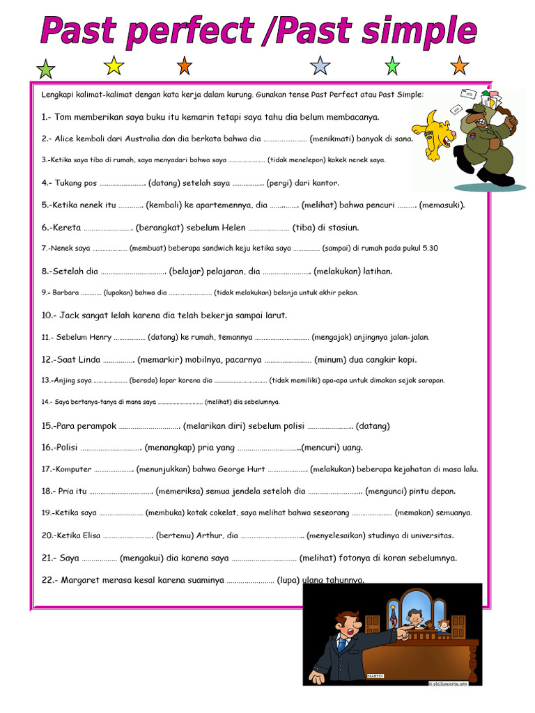 Latihan Tenses: Past Perfect & Simple | PDF