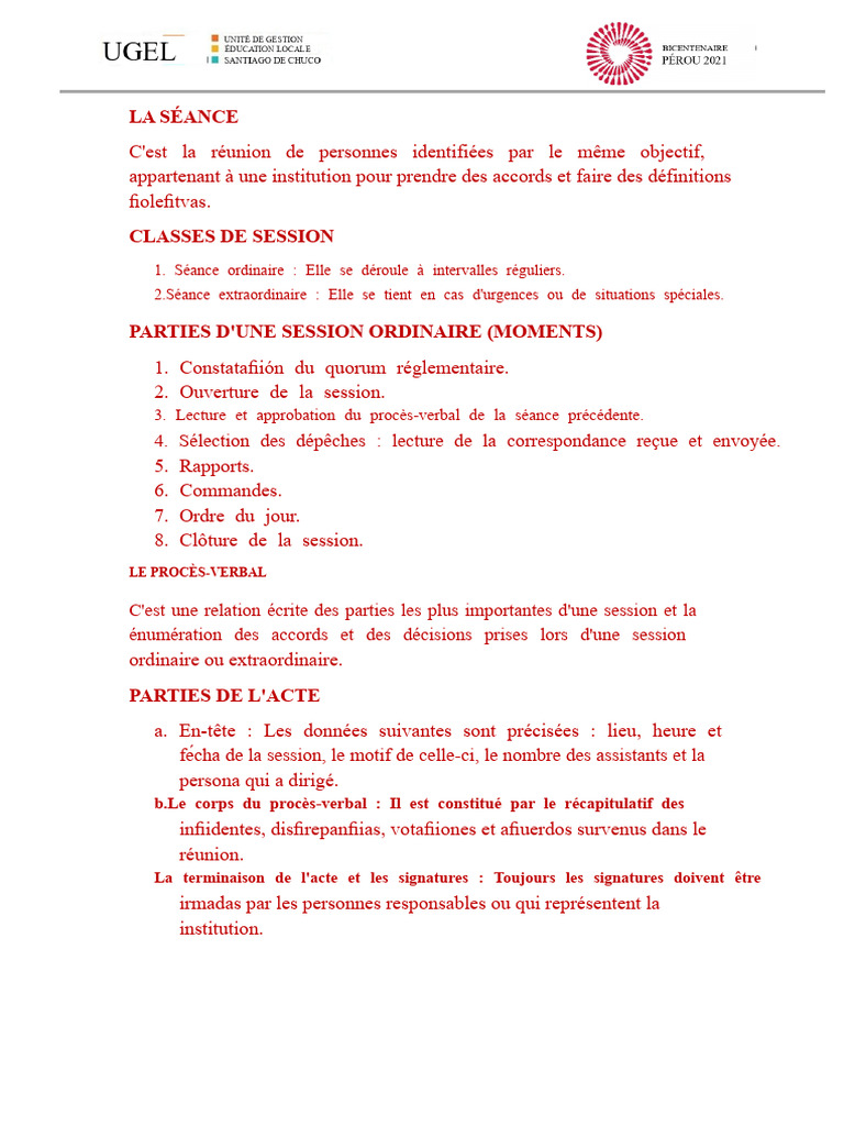 Réunion de Travail Collégial EBR 2021 | PDF