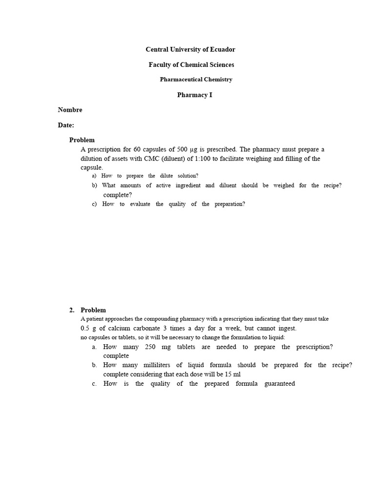 Pharmacy Compounding Formulation Guide | PDF | Pharmacy | Dose ...