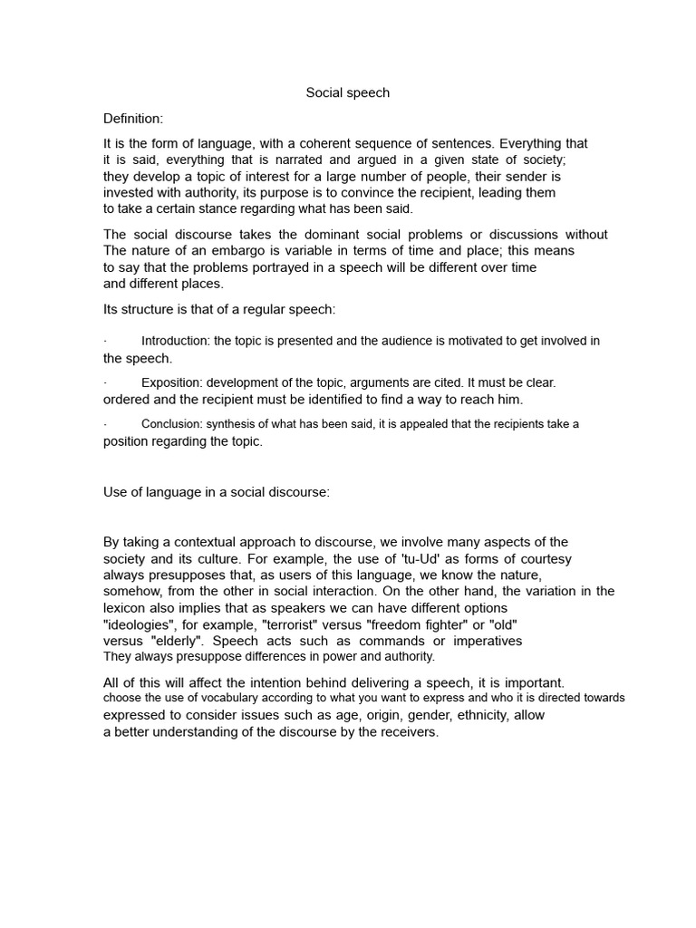 Understanding Social Discourse Dynamics | PDF | Discourse | Speech