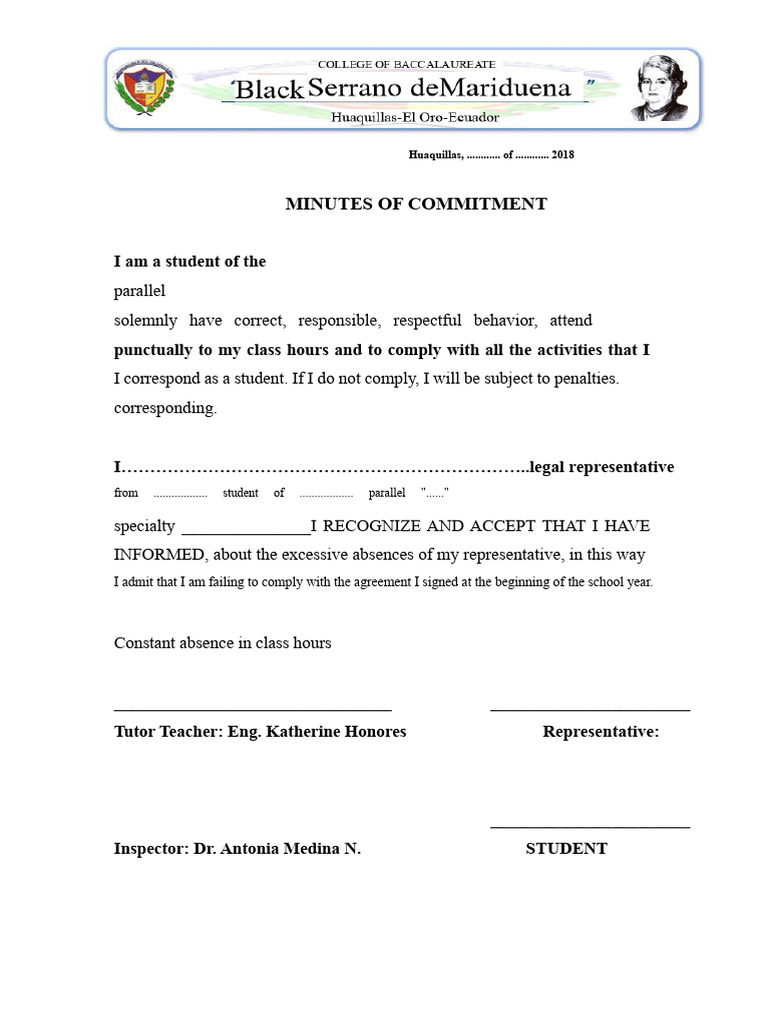 Commitment Record of Absences | PDF