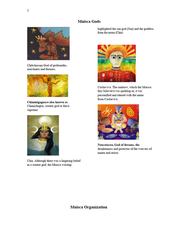 Muisca Gods and Their Significance | PDF