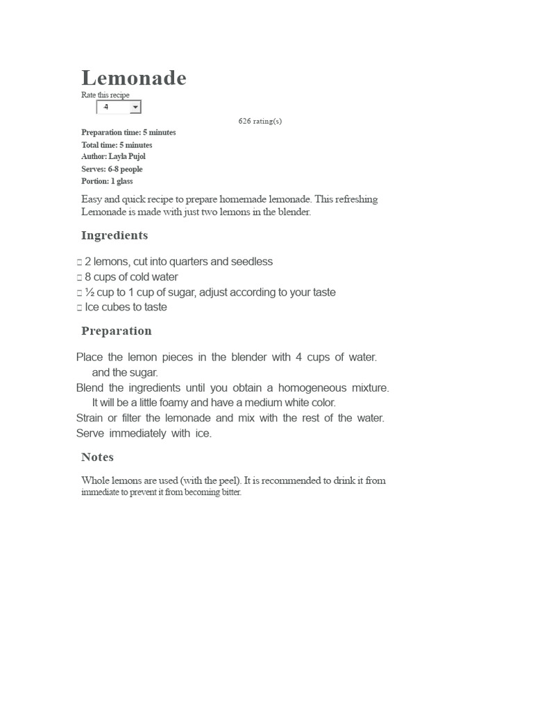 Lemonade | PDF