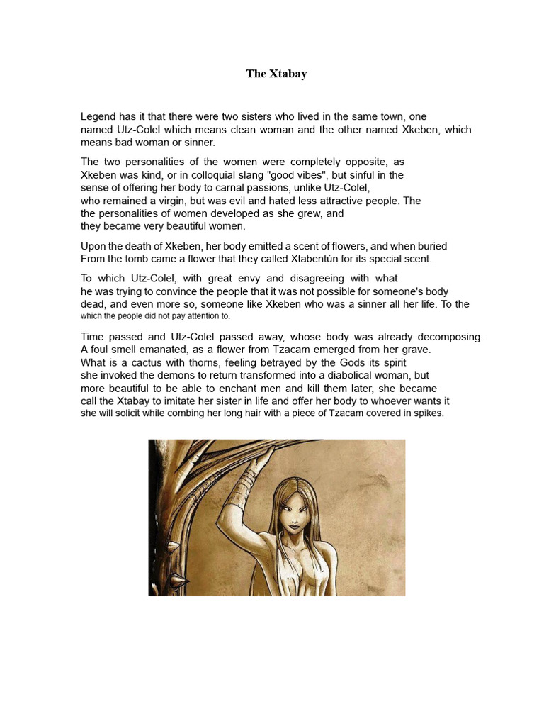 Legends of Xtabay and Morro Witch | PDF | Folklore