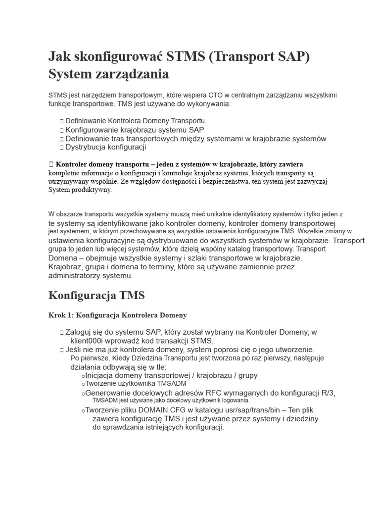 Jak Skonfigurować STMS | PDF