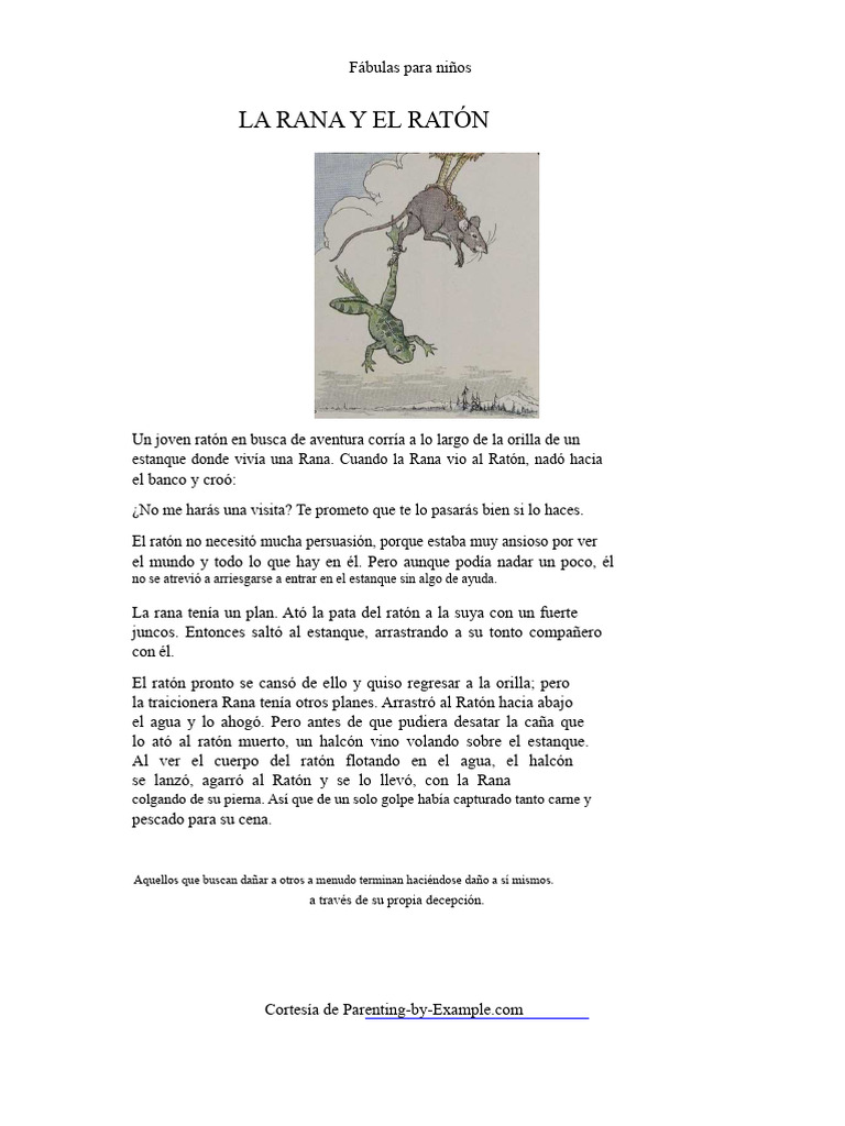 La Rana y El Ratón | PDF