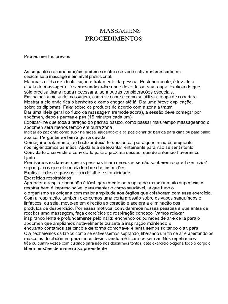 Guia Completo de Massagem Profissional | PDF | Massagem | Atrito