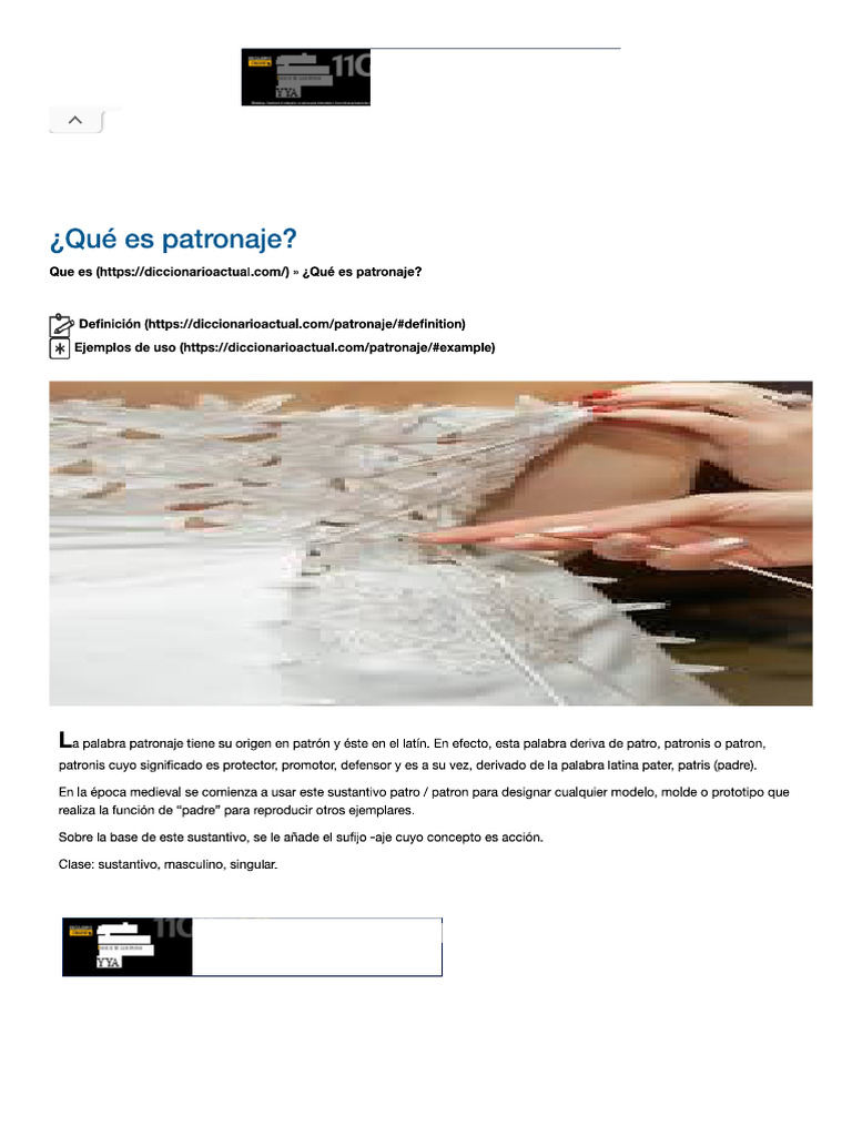 Qu'est-Ce Que Le Patronage ? Définition, Concept Et Signification. | PDF