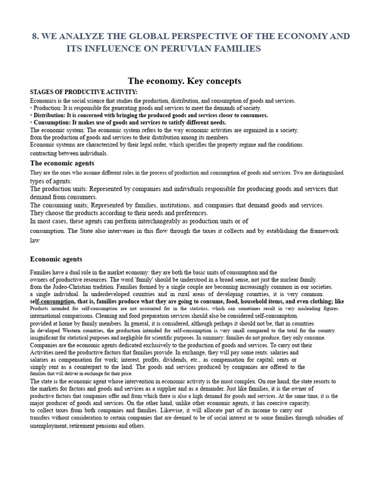 The Global Perspective of The Economy. | PDF | Wealth | Economics