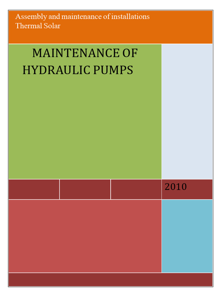 Hydraulic Pump Maintenance Guide | PDF | Pump | Bearing (Mechanical)
