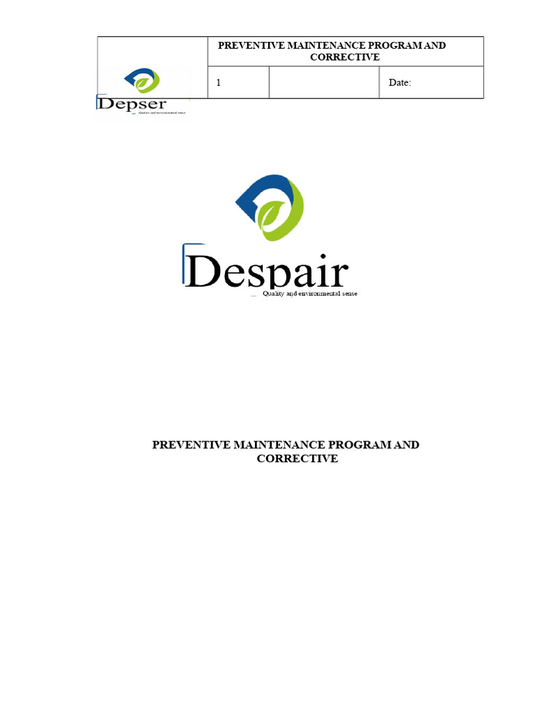 Corrective and Preventive Maintenance | PDF | Septic Tank | Electrical ...