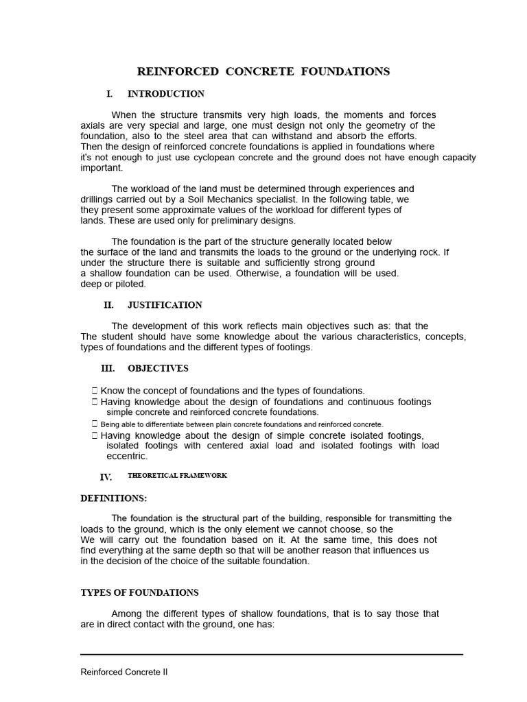 Reinforced Concrete Foundation Design | PDF | Foundation (Engineering ...