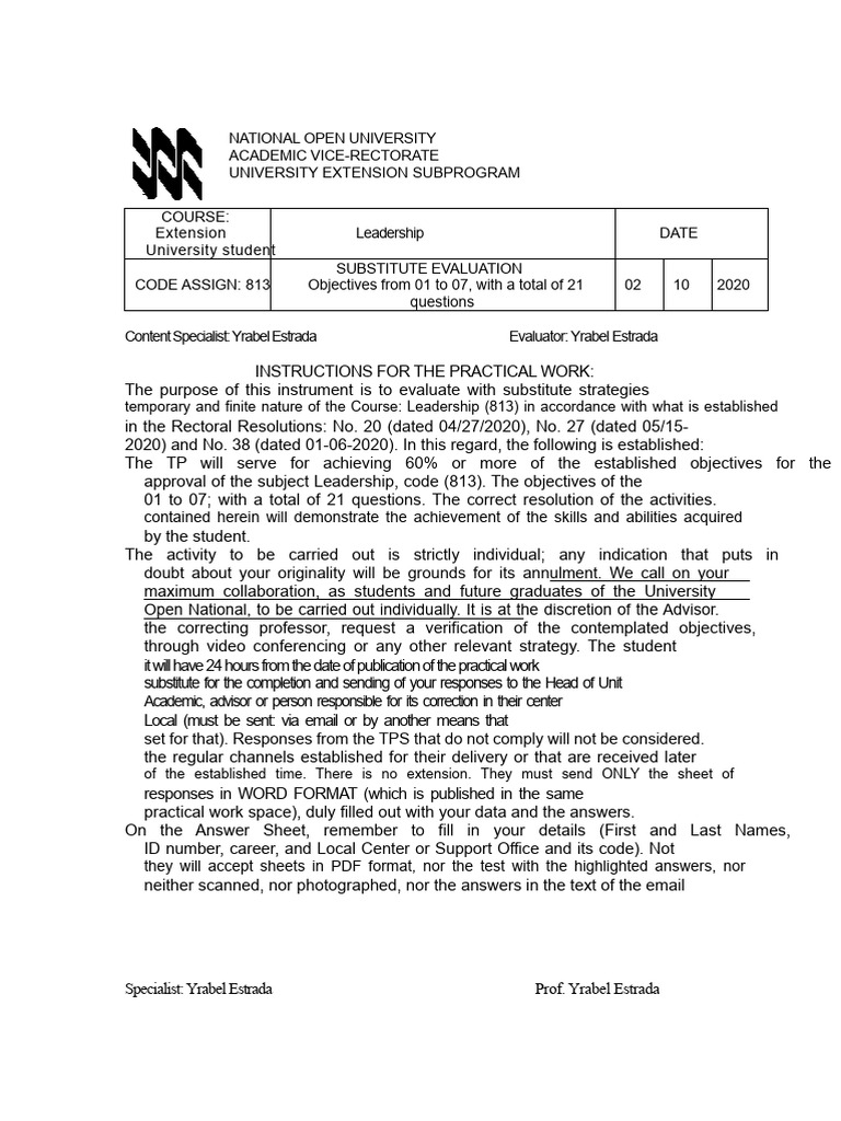 TP 813 2020 - 1 PDF | PDF | Leadership