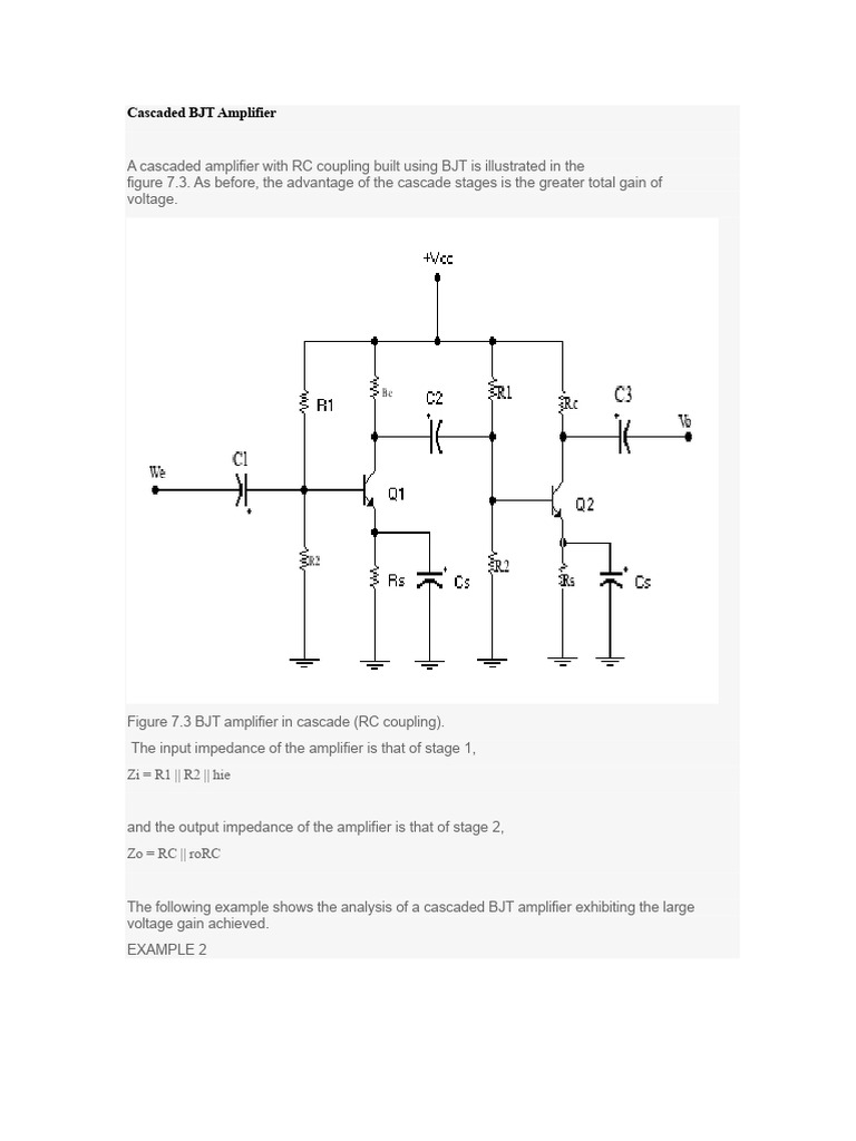 Cascaded Amplifier | PDF