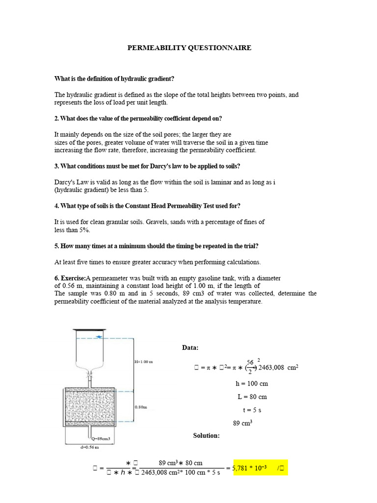 Soil Permeability Testing Guide | PDF | Porosity | Fluid Dynamics