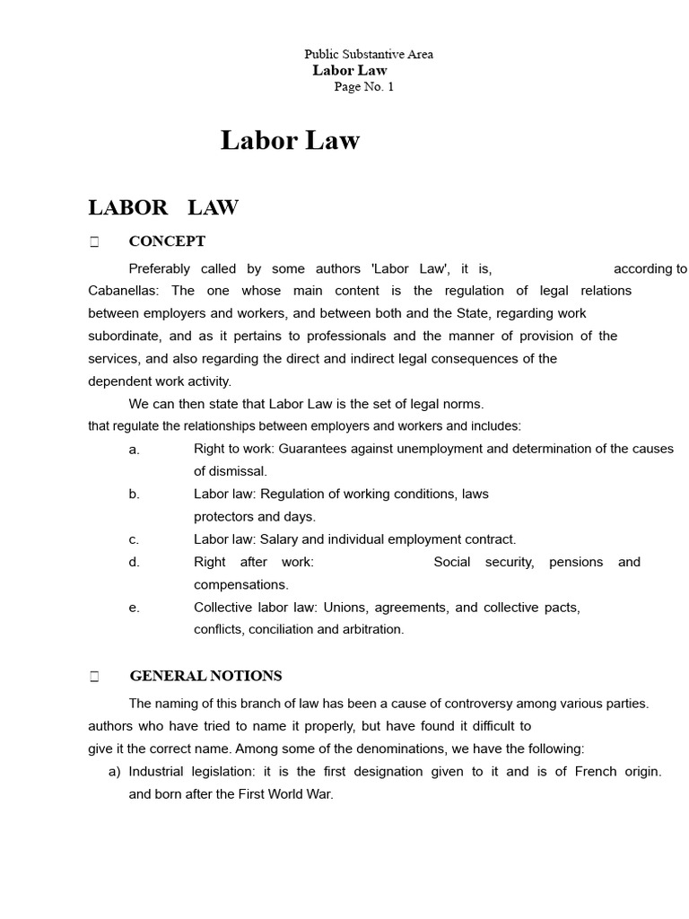 Understanding Labor Law Principles | PDF | Employment | Labour Law