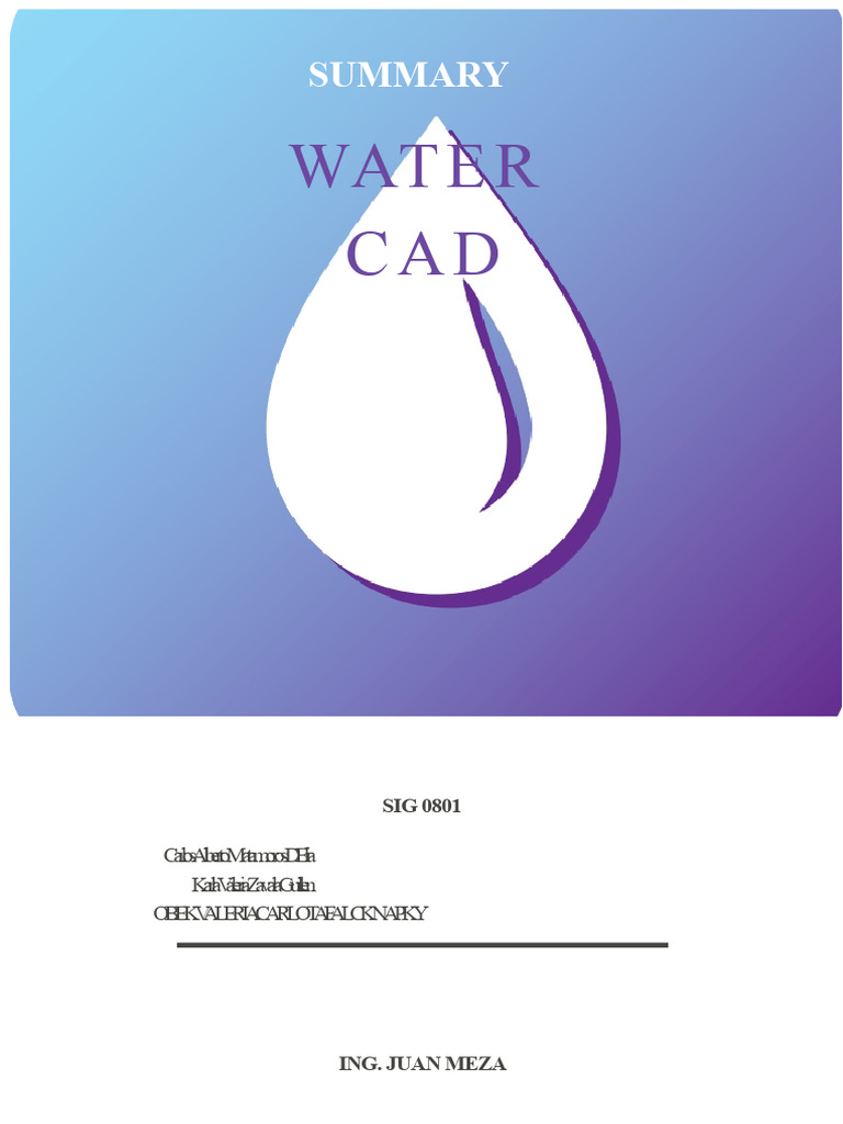 WaterCAD Software Overview and Features | PDF | System | Simulation
