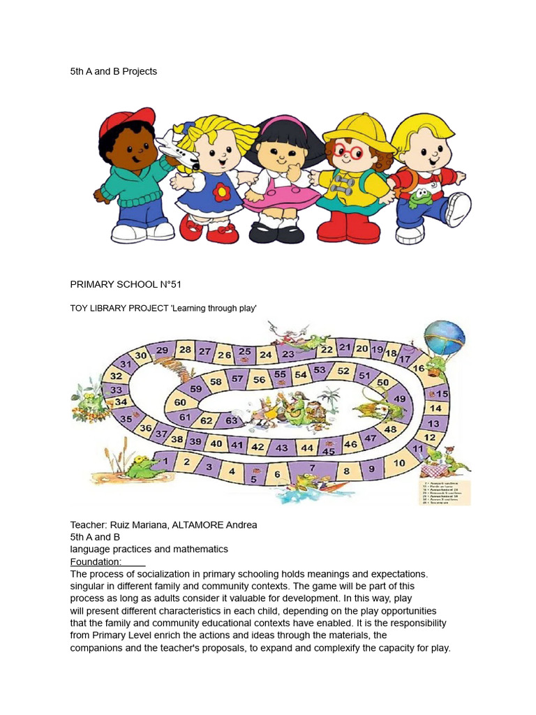 Toy Library Project for Primary Education | PDF | Learning ...
