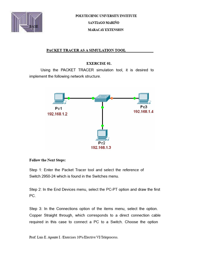 Packet Tracer Network Simulation Guide | PDF | Computer Network ...
