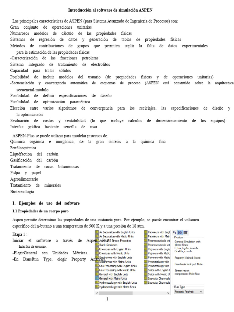 Introducción a ASPEN: Simulación de Procesos | PDF | Destilación ...