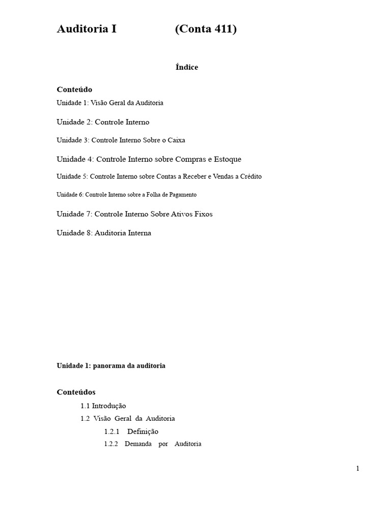 Auditoria: Tipos e Controle Interno | PDF | Contabilidade | Relatório anual