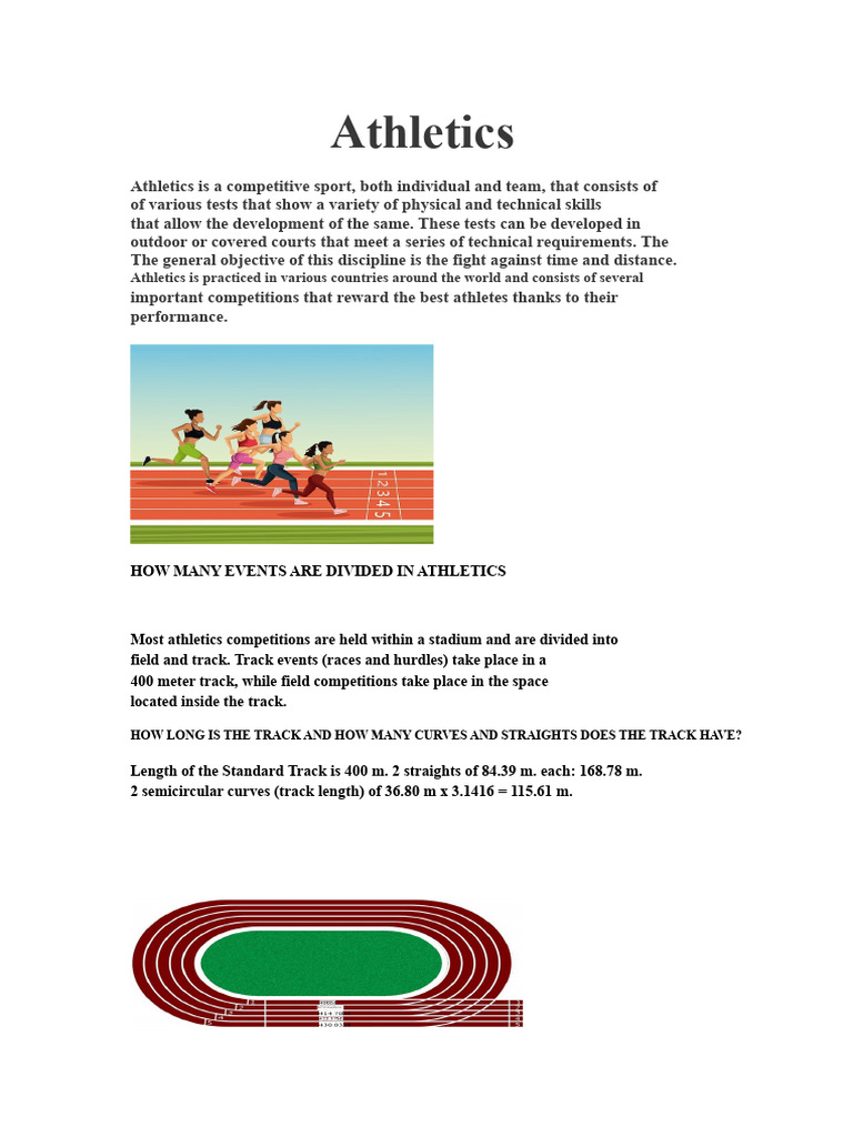 Overview of Athletics Events and Tests | PDF | Track And Field ...