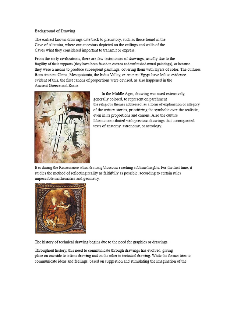 History and Types of Drawing Explained | PDF | Drawing | Technical Drawing