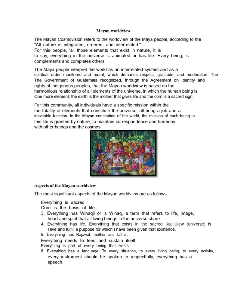 Aspects of The Maya Worldview | PDF | Heaven | Maya Civilization