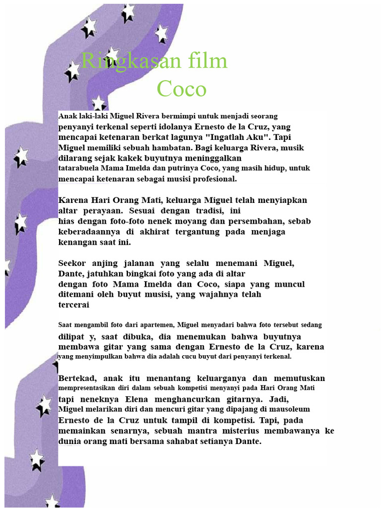 Ringkasan Film Coco | PDF