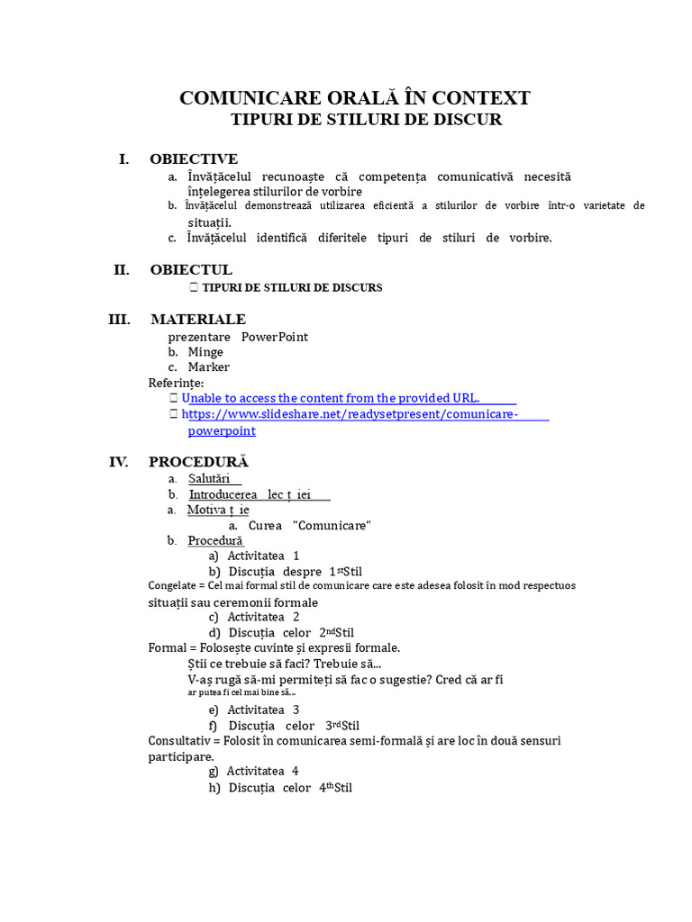 Stilurile de Discurs LP | PDF