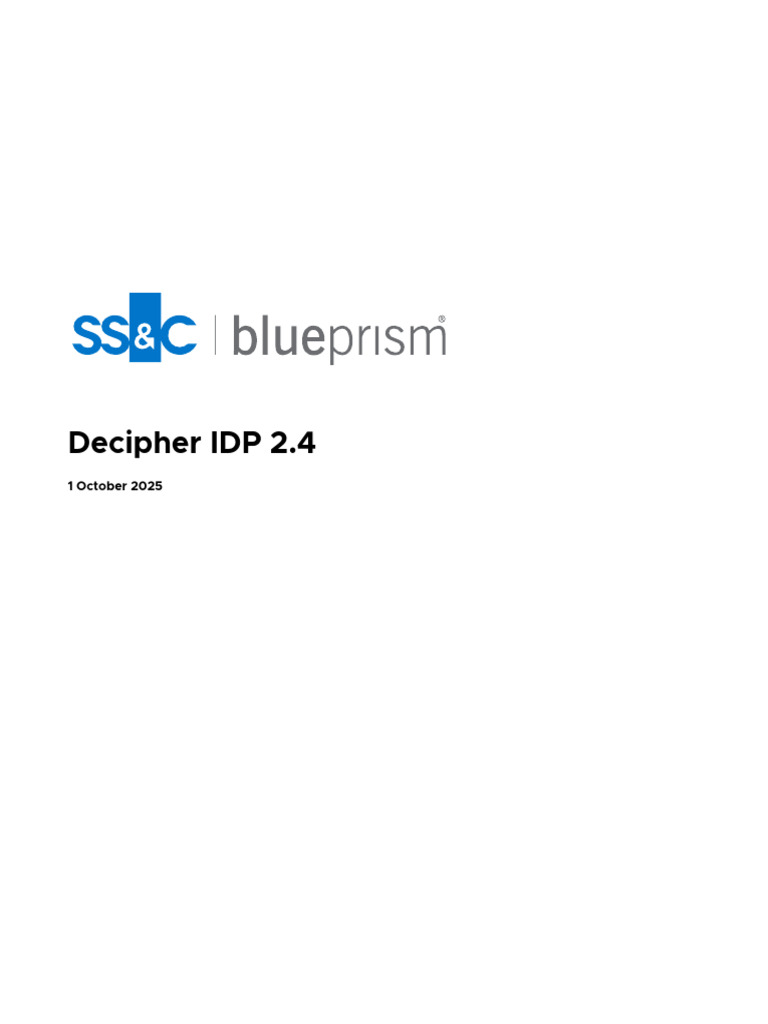 Decipher IDP 2.4 Overview and Features | PDF | Active Directory ...