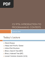 Cs 97si: Introduction To Programming Contests: Jaehyun Park