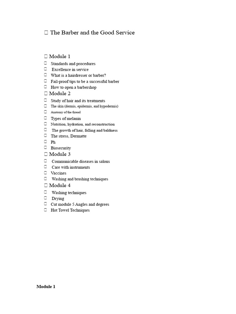 Barbering Manual | PDF | Shaving | Hair Loss