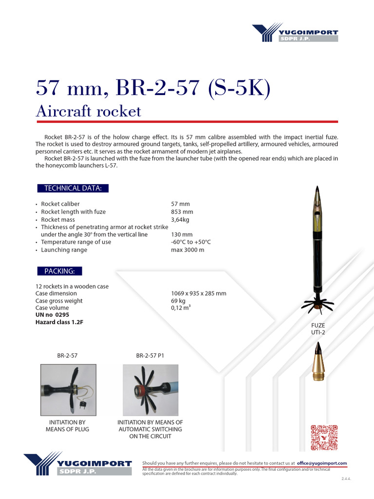 57mm BR-2-57 Aircraft Rocket Specs | PDF