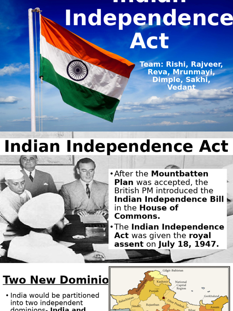 Indian Independence Act Overview | PDF | Partition Of India | British Raj