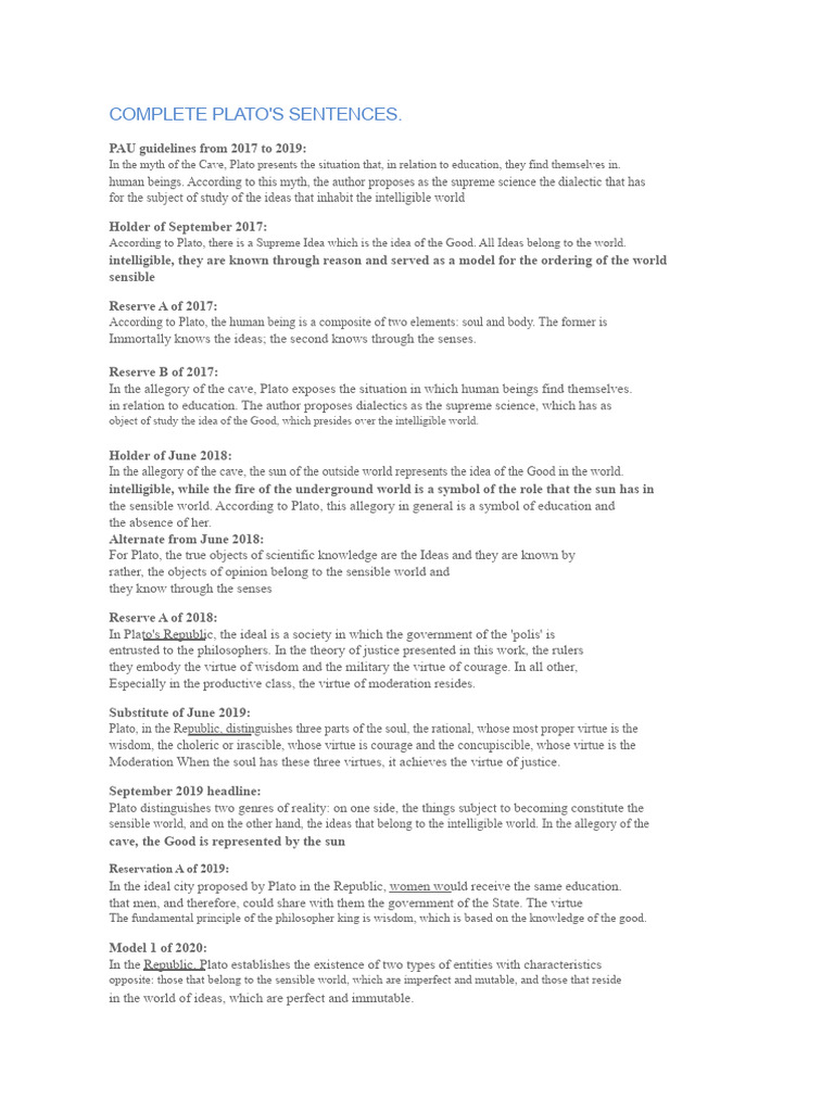 Plato's Phrases | PDF | Plato | Idea
