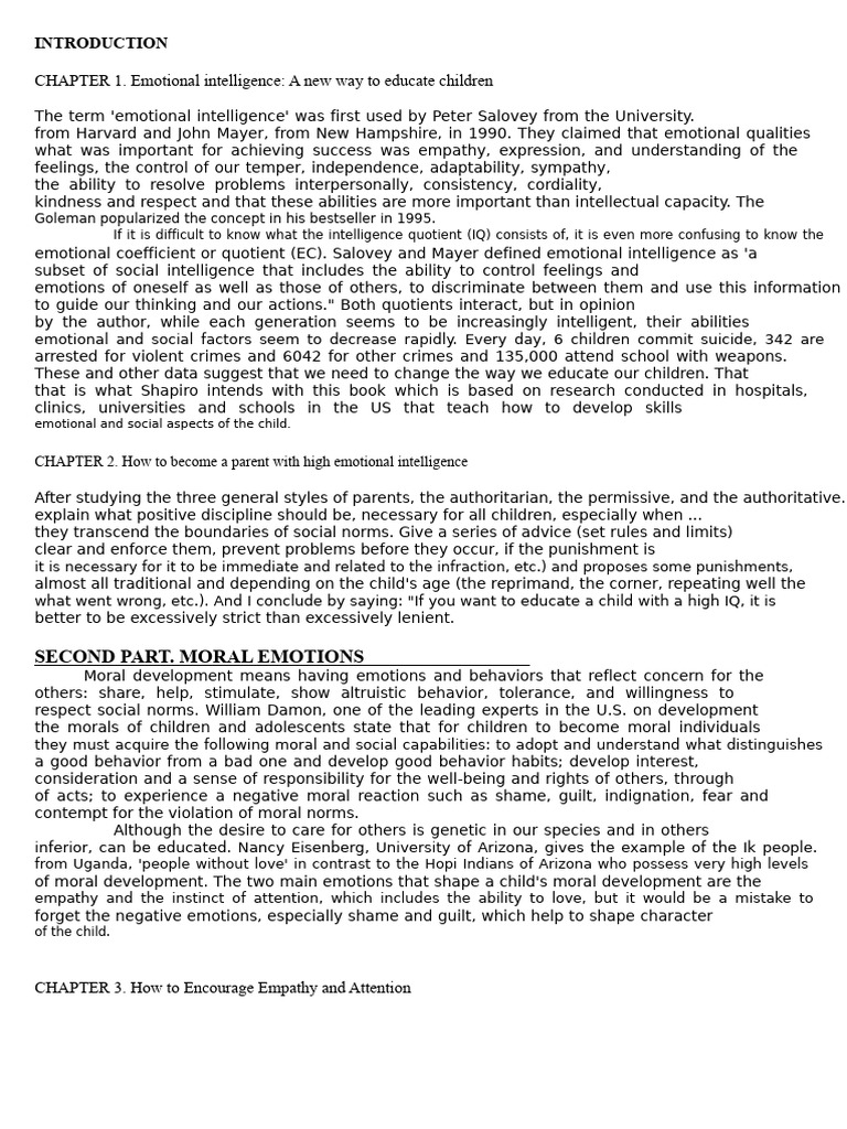 Emotional Intelligence in Child Education | PDF | Empathy | Intelligence
