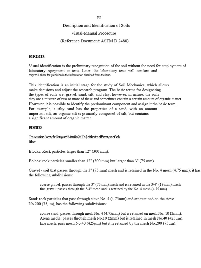 Soil Identification and Classification Guide | PDF | Silt | Gravel