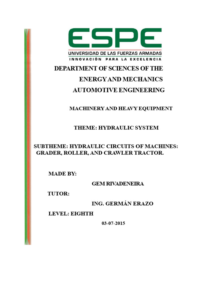 Hydraulic System of A Dump Truck | PDF | Pump | Machines