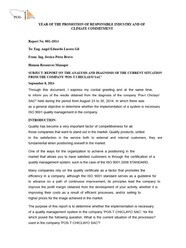 243930578-Diagnostic Report - Current Situation of The Company PDF ...