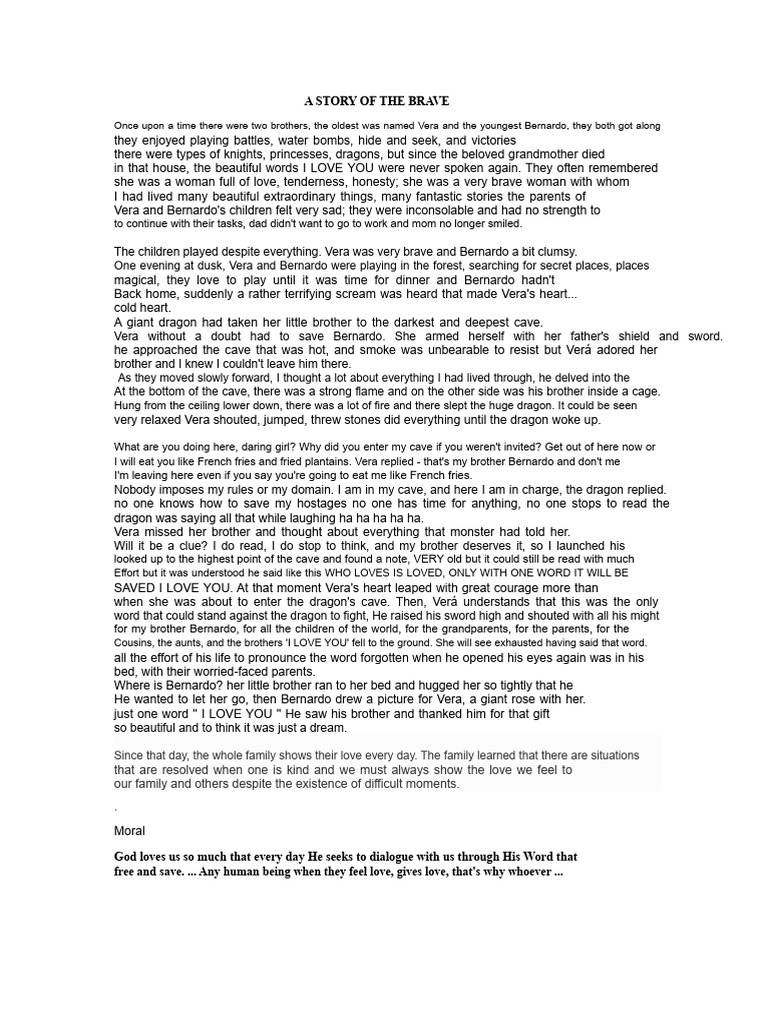 A Tale of The Brave | PDF | Love | Dragon