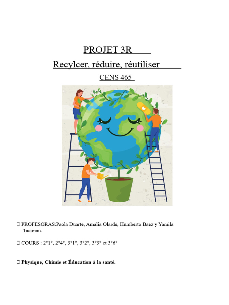 Sensibilisation aux 3R en Éducation Environnementale | PDF | Recyclage ...
