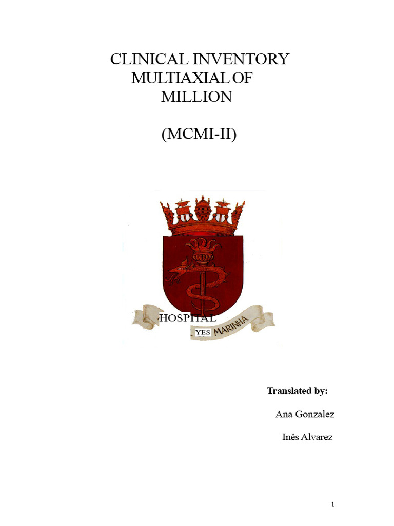 MCMI Manual | PDF | Diagnostic And Statistical Manual Of Mental ...