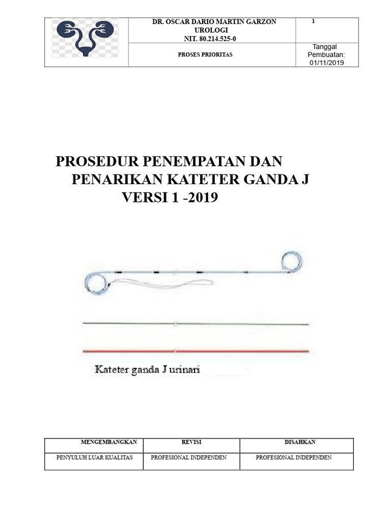 Prosedur Kateter Ganda J Urologi | PDF