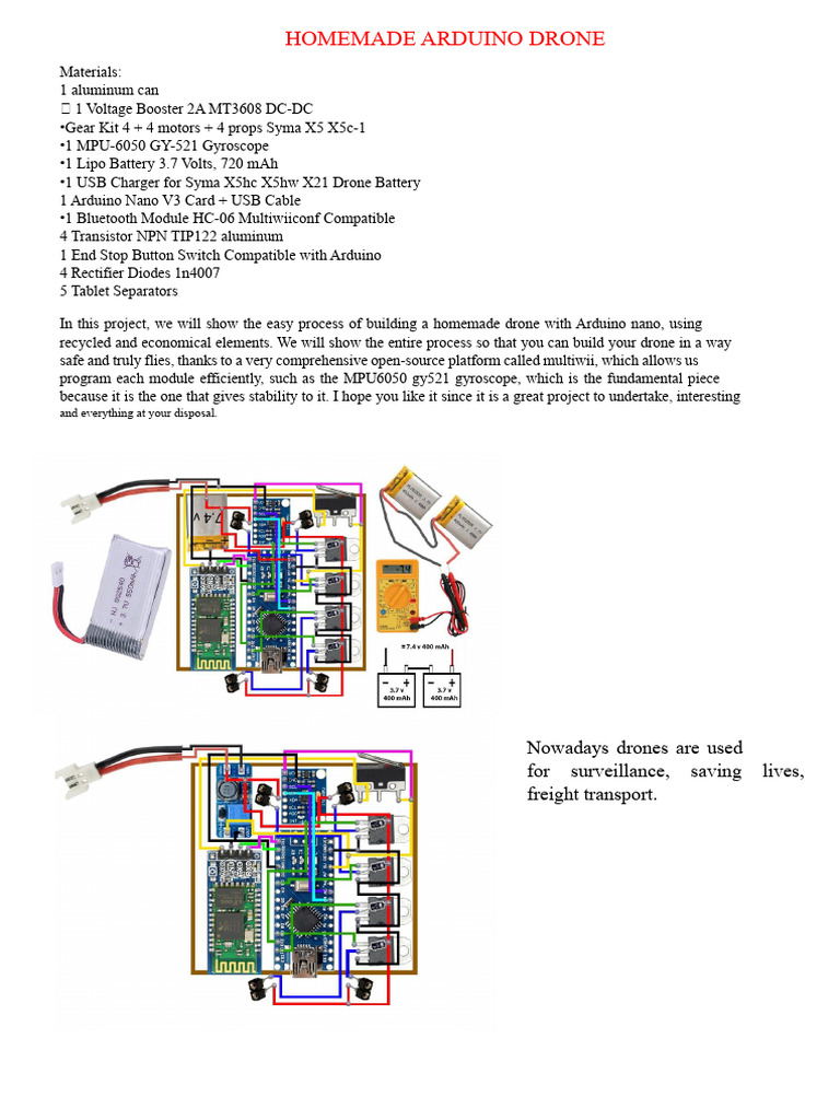 Build Your Own Arduino Drone Guide | PDF | Unmanned Aerial Vehicle ...